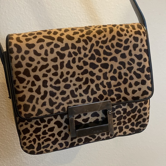 Roberto Donini Leather leopard calf hive shoulders purse - Picture 11 of 11